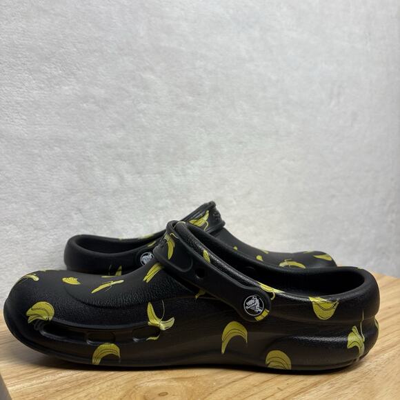 Crocs Bistro Clogs Banana Print Black Men’s Size 9 Women’s Size 11 - Picture 6 of 12